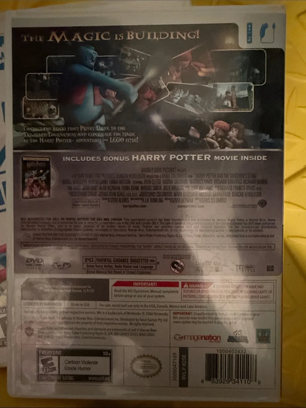 Nintendo Wii Lego Harry Potter Years 1-4 Game + DVD